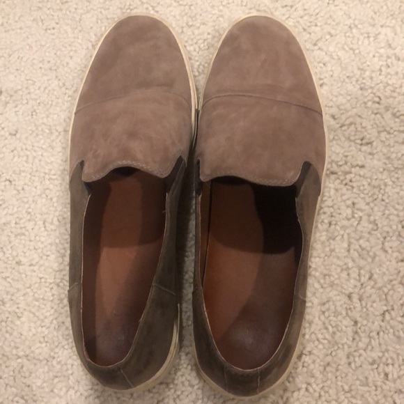 Frye suede color block brown slip on sneakers - Picture 2 of 4